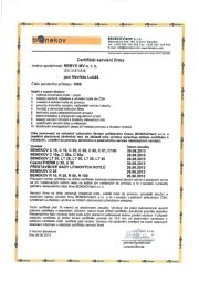 Certifikát Benekov